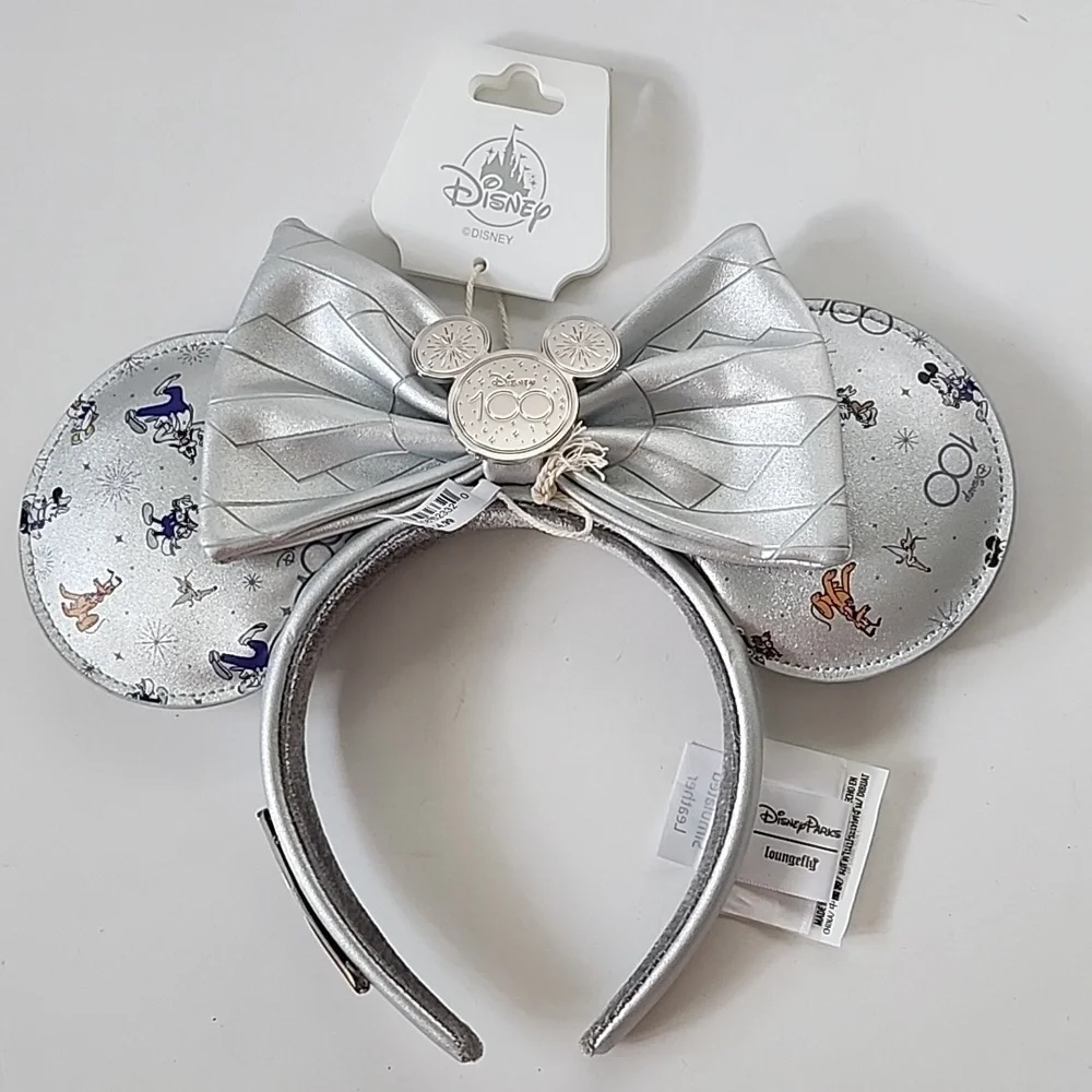Disney Park 100 years Mickey Ears Silver headband - Picture 3 of 8